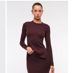 Merino Wool Slim Ribbed Crew